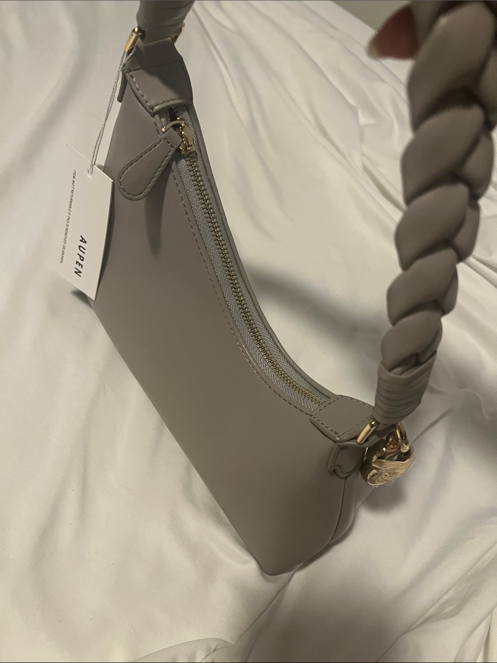 Aupen Nirvana Ash  Braided Handle  Shoulder Bag - Picture 5 of 8